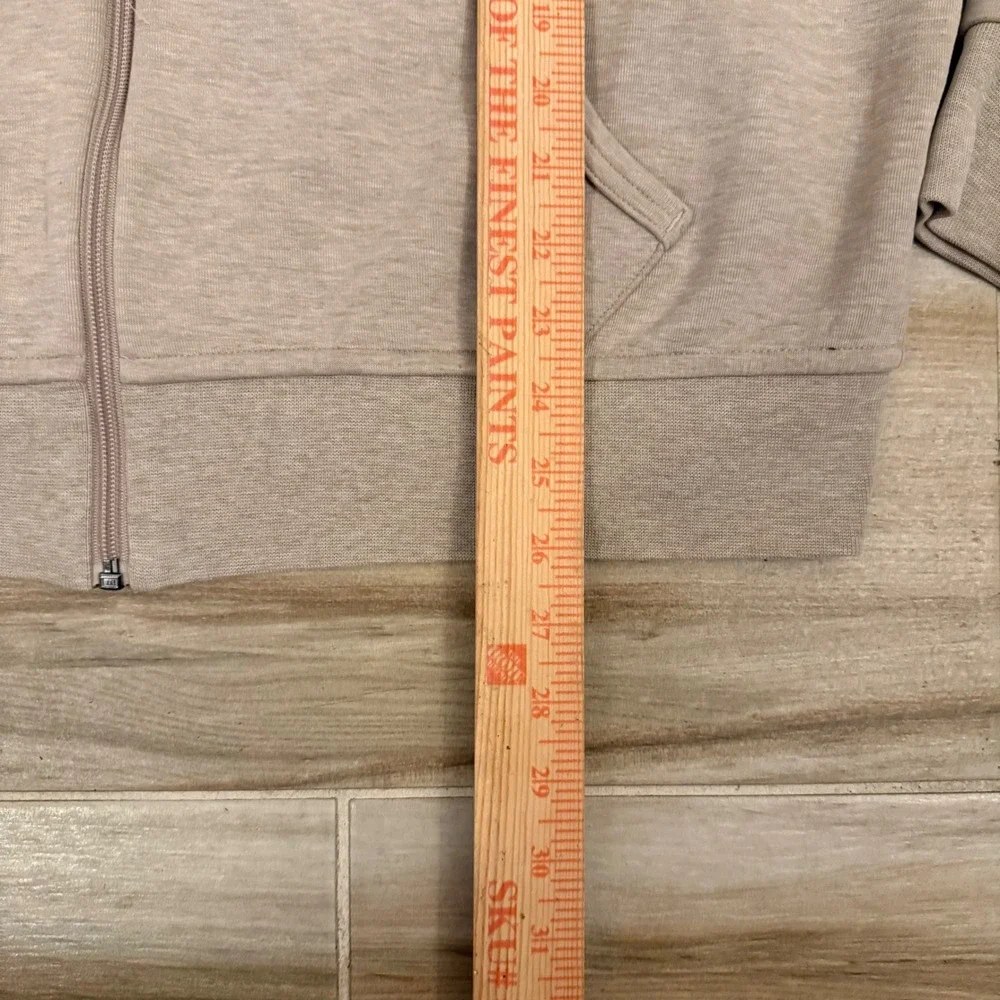 Polo Ralph Lauren Double Knit Full Zip Hoodie Beige Tan Heather Mens Size L